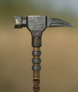 Low poly hammer with magic  no magic substances Unity 5 UE4  Low-poly  3D model