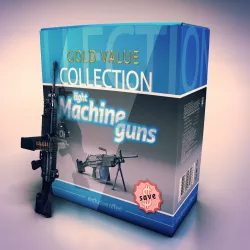 Low poly light machine guns collection Low-poly  3D model