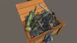 Low poly MEGA gunpack Free low-poly  3D model