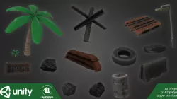 Low Poly Props Free low-poly  3D model