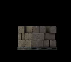 Low Poly Stoneblocks Game Ready Free low-poly  3D model