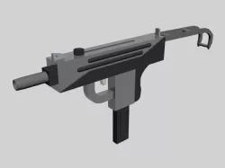 Low-Poly Uzi Gun Free low-poly  3D model