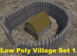 Low Poly Village Set 1 Free low-poly  3D model