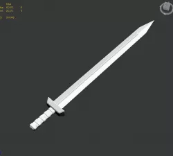 Low poly Weapon sword 003  Free low-poly  3D model
