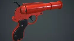 Lowpoly PBR Flare Gun Free low-poly  3D model