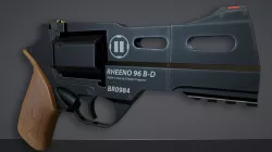 Lowpoly PBR Low Barreled Revolover Free low-poly  3D model