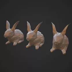 Lowpoly Rabbits Free low-poly  3D model