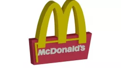 McDonalds Logo and McDonalds Sign Board Free low-poly  3D model