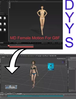 MD Female Motion For G8F Free 3D model