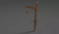 Medieval Lamp-Post Free low-poly  3D model