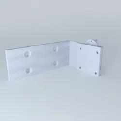 metallic tab for s1 pane on the side of the CUBE verriere 3D model
