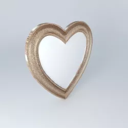 Mirror heart Glitter houses the world 3D model