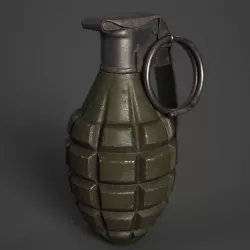 MK2 Grenade Free low-poly  3D model