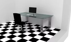 Modern Office 1 Desk plus Computer Free low-poly  3D model