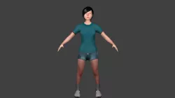 nude girl Free low-poly  3D model