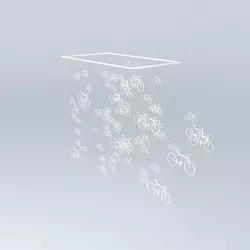 olrelans of flying bicycles 3D model
