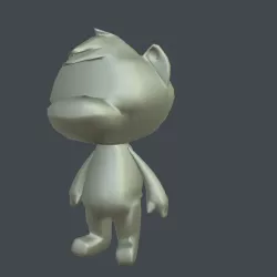 Panda Character 3D model Free low-poly  3D model