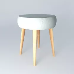 PEARL GREY STOOL Pin 39 up houses the world 3D model