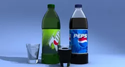 Pepsi And 7Up Bottles Free 3D model