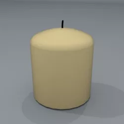 Pillar candle 10cm high Free low-poly  3D model