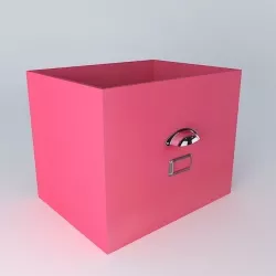 Pink storage bin TONIC houses the world 3D model