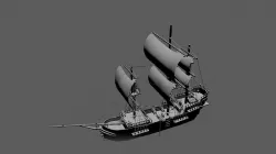 Pirate Ship phase-2 Free 3D model
