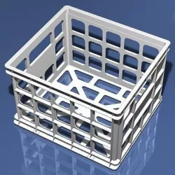 Plastic Storage Crate Free 3D model