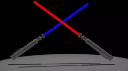 Red And Blue Lightsabers Free 3D model