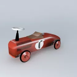 Red metal rolling toys Vilac houses the world 3D model