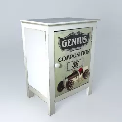 RETRO child39s bedside houses the world 3D model