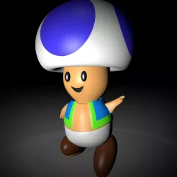 RIGGED Toad From Super Mario Free 3D model