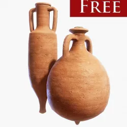 Roman Amphora Pack FREE Free low-poly  3D model