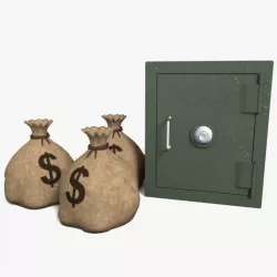 Safe and Sacks of Money 3D model
