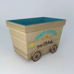 Safe wooden COWBOY child houses the world 3D model