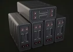 Sci-fi battery Free 3D model