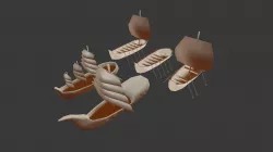 Ship - Low poly Free low-poly  3D model