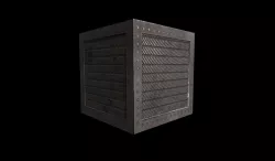 Simple Metallic Crate Free low-poly  3D model