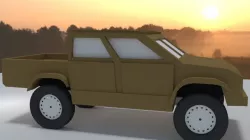 Simple Pickup Car Free low-poly  3D model