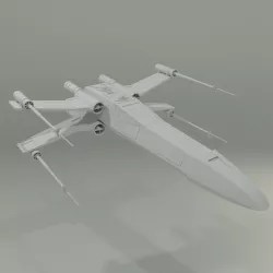 Simple X-Wing Free 3D model