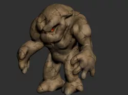 Stone Monster Free low-poly  3D model