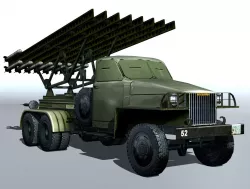 Studebaker BM13-Katusha Low-poly  3D model