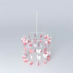 Suspension Stella butterflies houses the world 3D model