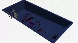 Swimming Pool -Blood Stained- Free low-poly  3D model