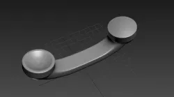 Telephone Handle Free 3D model