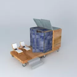 The Cube Spa solarium LeQbe Cube a cube in my garden A new pa... 3D model