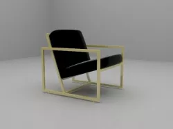 thin frame armchair Free low-poly  3D model