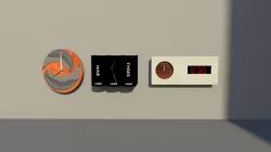 Three Modern Clocks Free low-poly  3D model