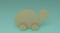 toy wooden tortoise 2d Free 3D model