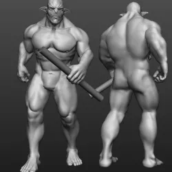 Troll textured Free low-poly  3D model