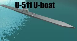 U-511 U boat Free low-poly  3D model